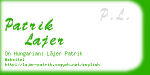 patrik lajer business card